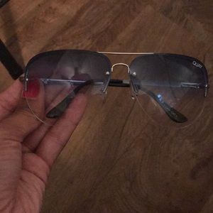 Quay designer aviator sunglasses (blue/clear)